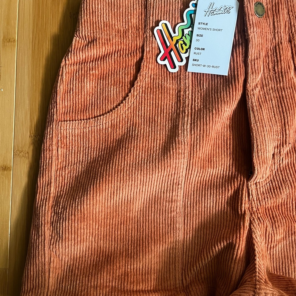 NWT! Hammies Orange Corduroy Shorts